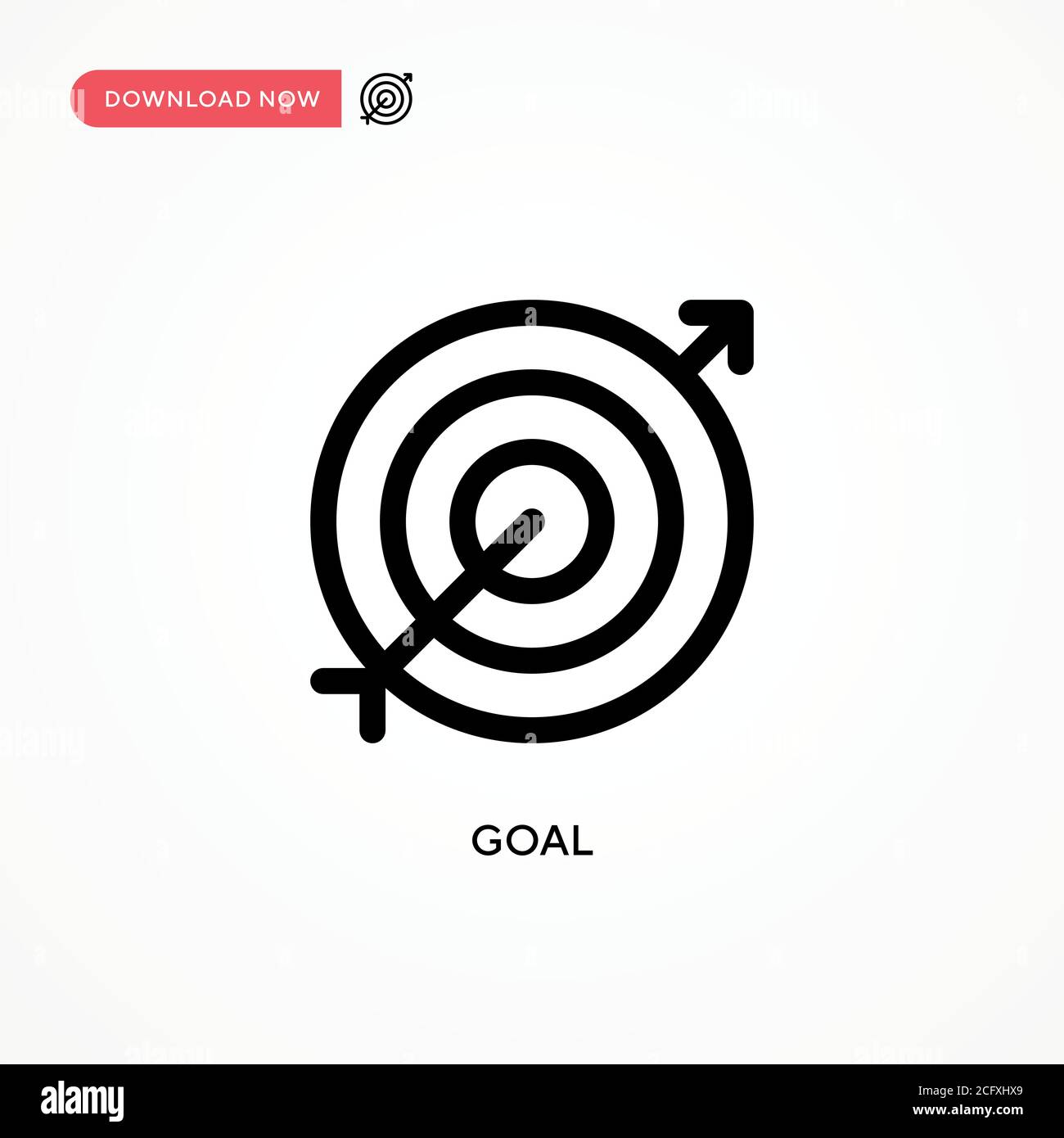 Goal Simple vector icon. Modern, simple flat vector illustration for ...