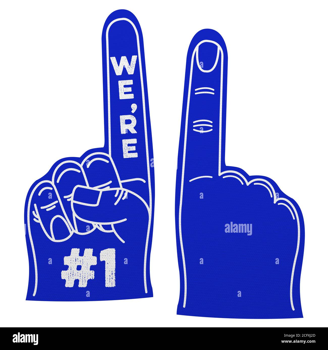 We're number 1 foam hand Stock Photo Alamy