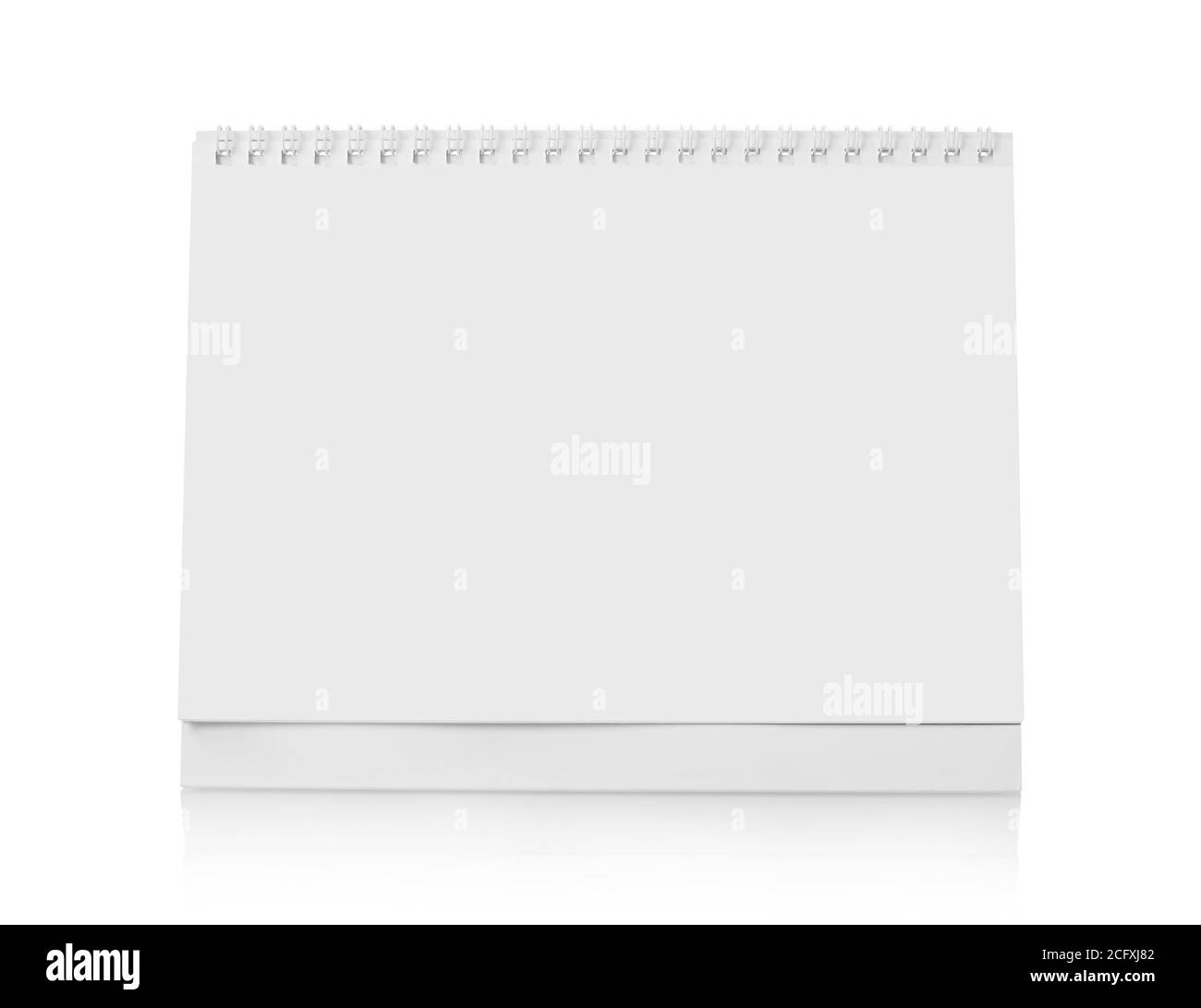 Blank table calendar on white background Stock Photo Alamy