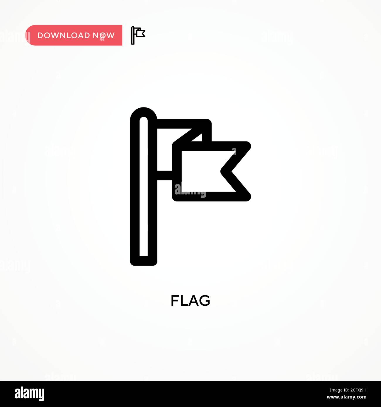 Flag Simple vector icon. Modern, simple flat vector illustration for ...
