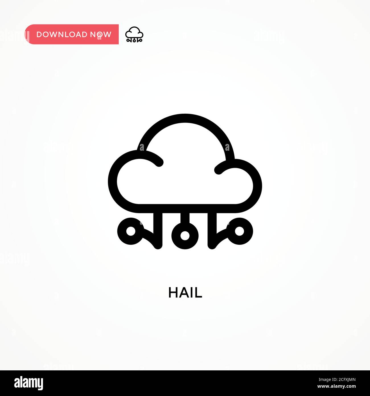 Hail Simple vector icon. Modern, simple flat vector illustration for web site or mobile app Stock Vector