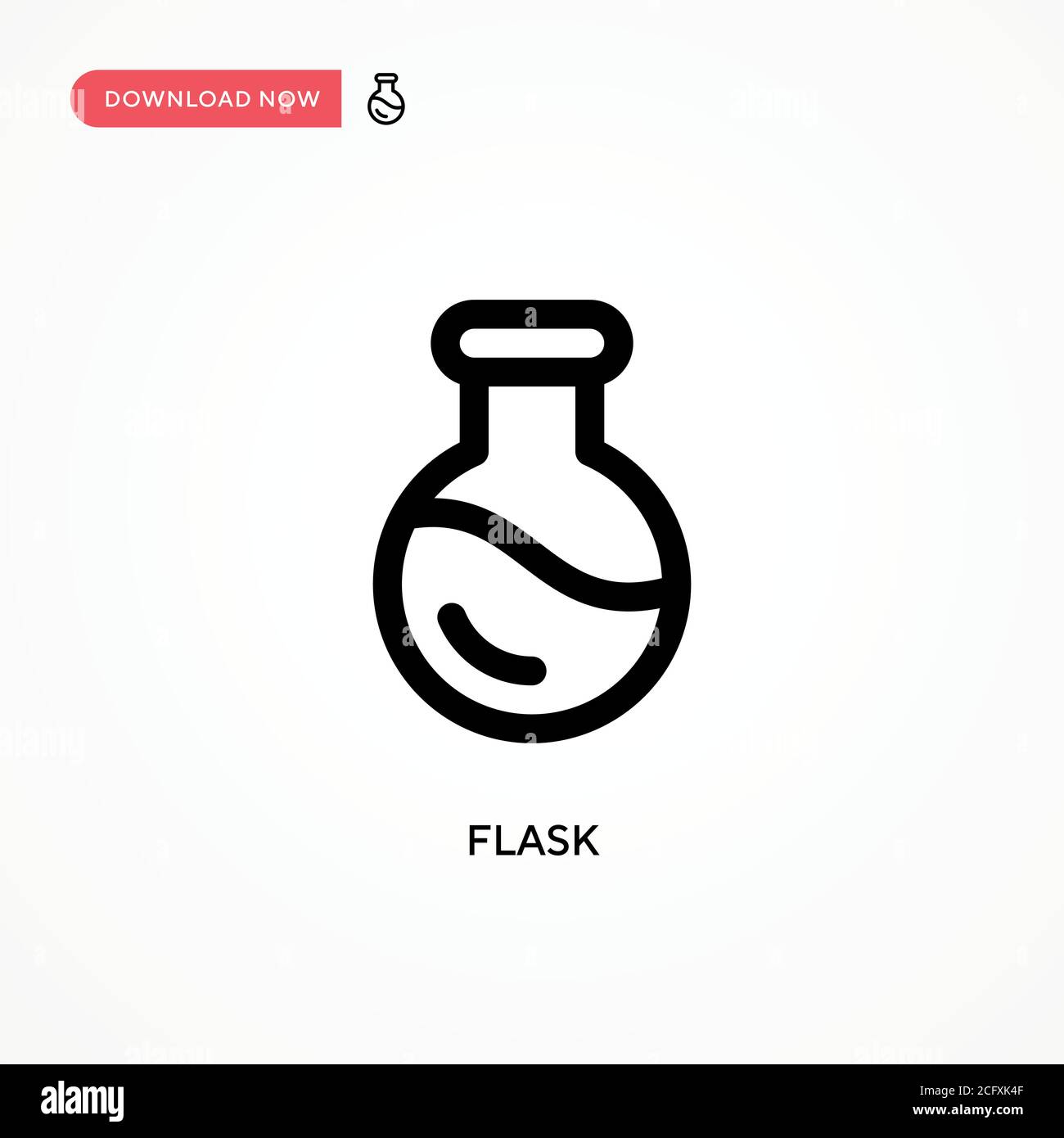 Flask Simple vector icon. Modern, simple flat vector illustration for ...