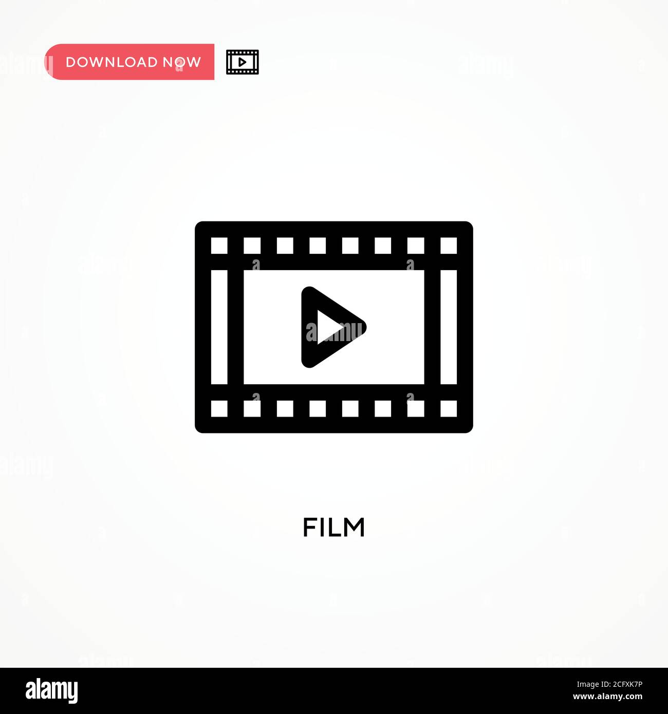 Film Simple vector icon. Modern, simple flat vector illustration for ...
