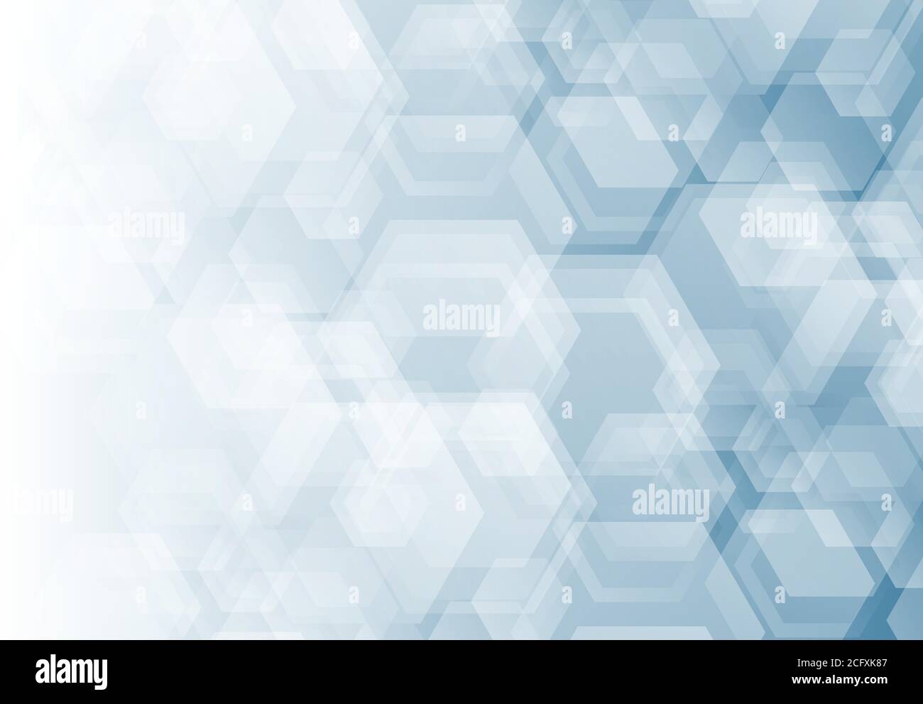 Abstract gradient white and blue design template with hexagonal pattern design technology background. Use for ad, poster, artwork, template design, Stock Vector