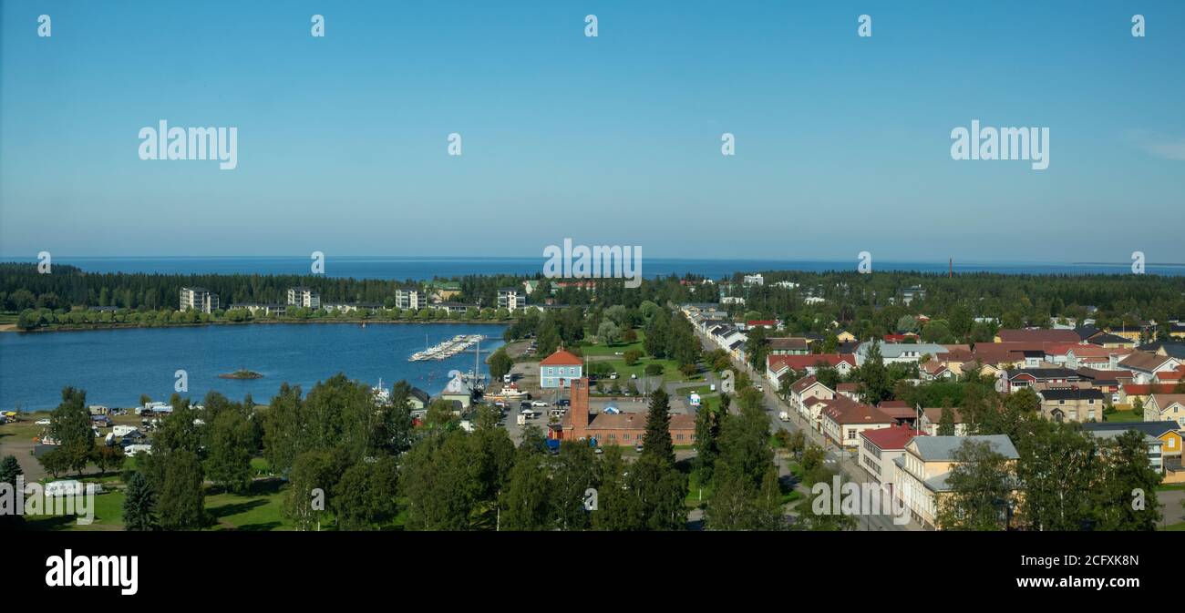 The town of Raahe in summer time Stock Photo