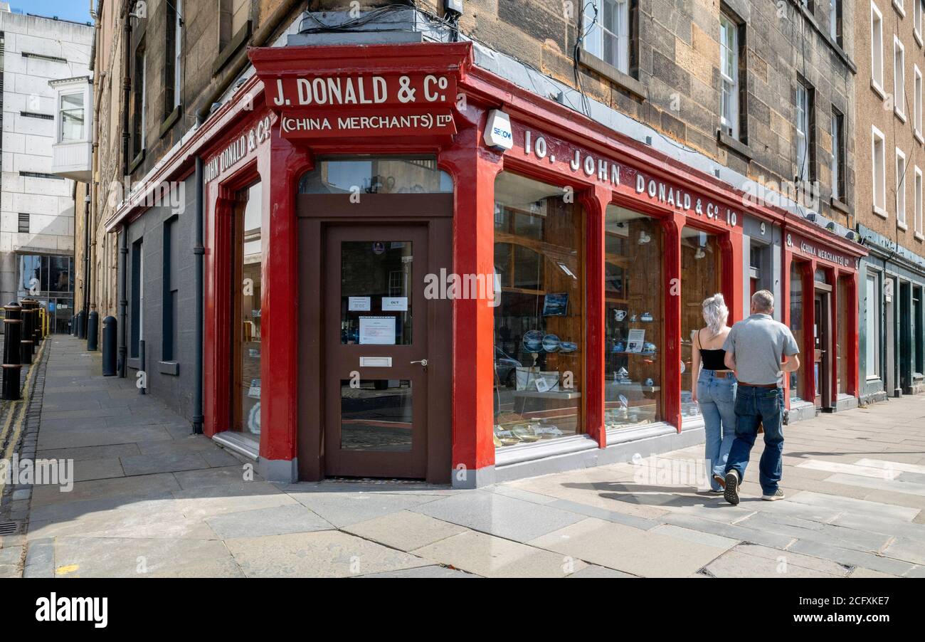 John Donald & Co, China Merchants, Edinburgh, Scotland, UK. Stock Photo