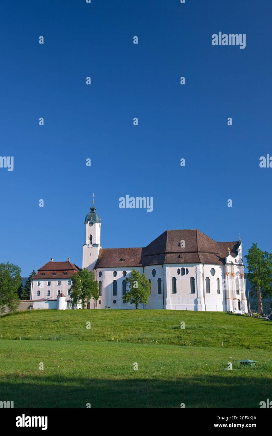 geography / travel, Germany, Bavaria, Steingaden, Wieskirche in the Pfaffenwinkel, Wies, Steingaden, , Additional-Rights-Clearance-Info-Not-Available Stock Photo