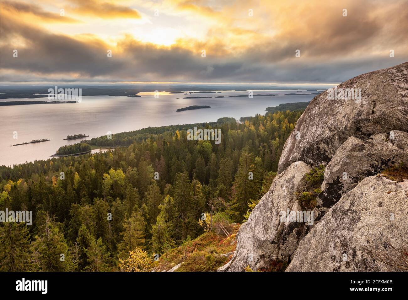 Beautiful nature landscape in Koli national park in Finland Stock Photo