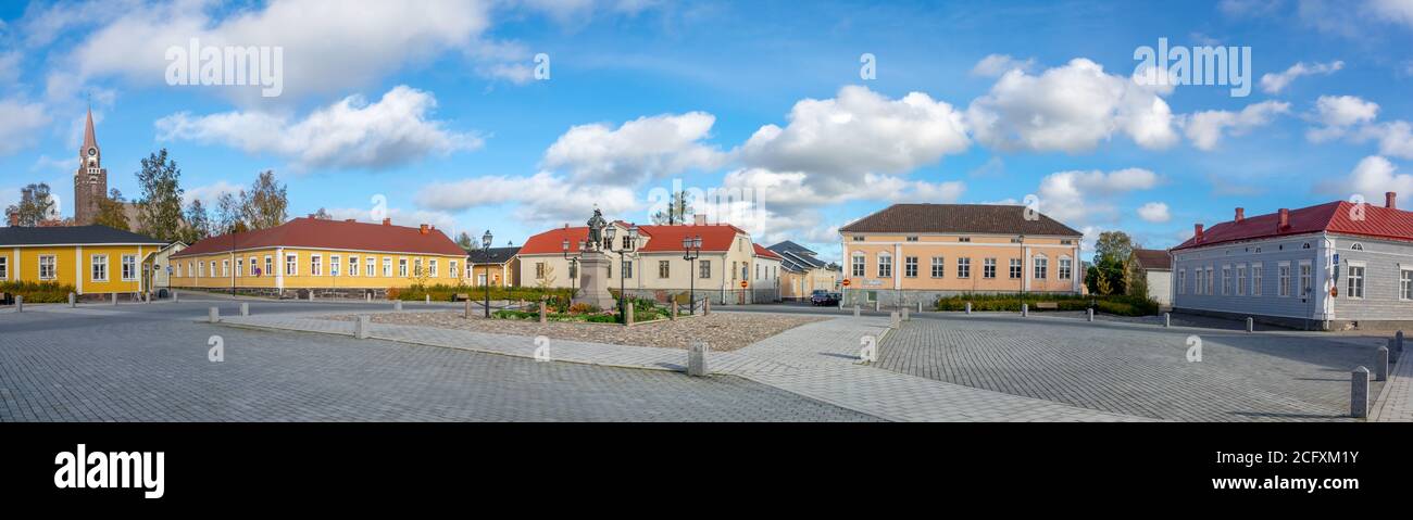 Center of Raahe town Stock Photo