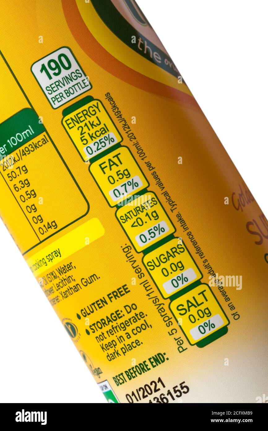 Bottle of fry light sunflower oil hires stock photography and images