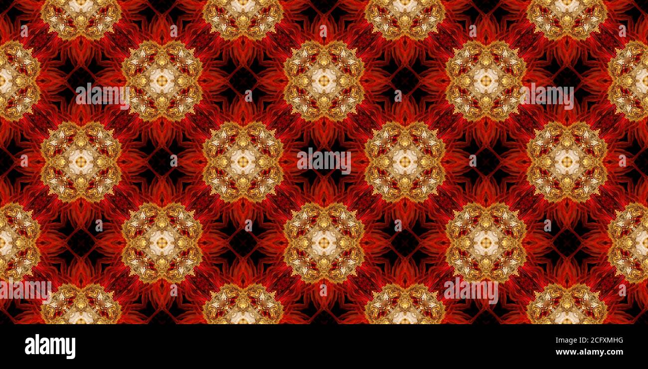 Medieval tribal elements seamless abstract pattern with real texture Stock Photo