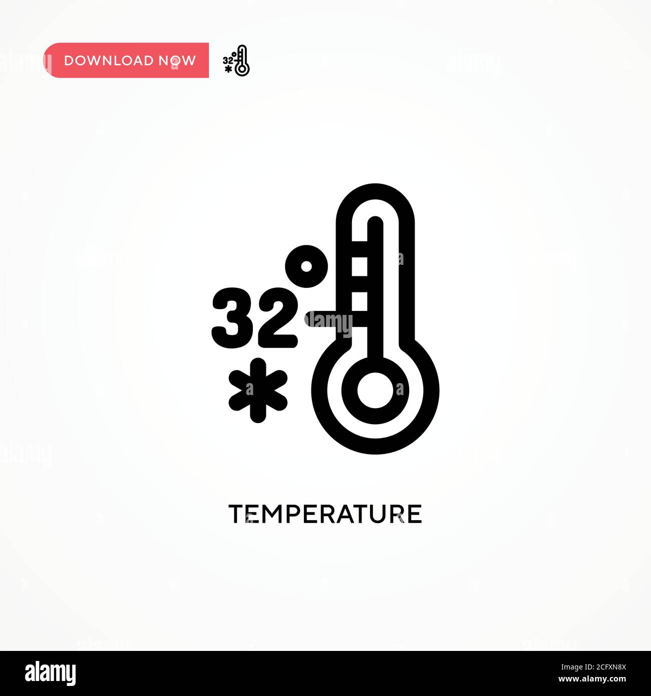 Temperature Simple vector icon. Modern, simple flat vector illustration for web site or mobile app Stock Vector