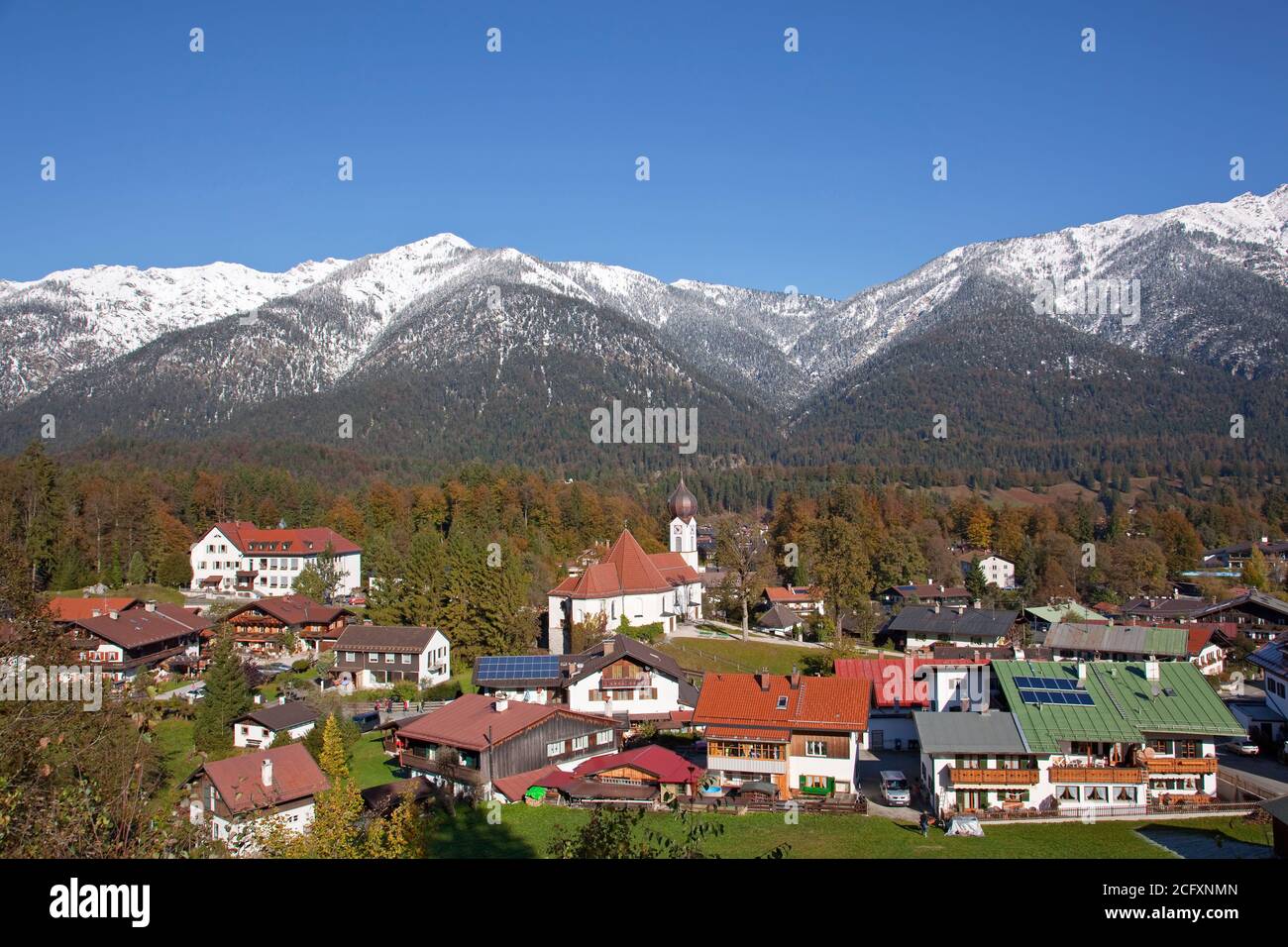 geography / travel, Germany, Bavaria, Upper Bavaria, Alpine Foothills, Werdenfels, Werdenfelser Land (, Additional-Rights-Clearance-Info-Not-Available Stock Photo