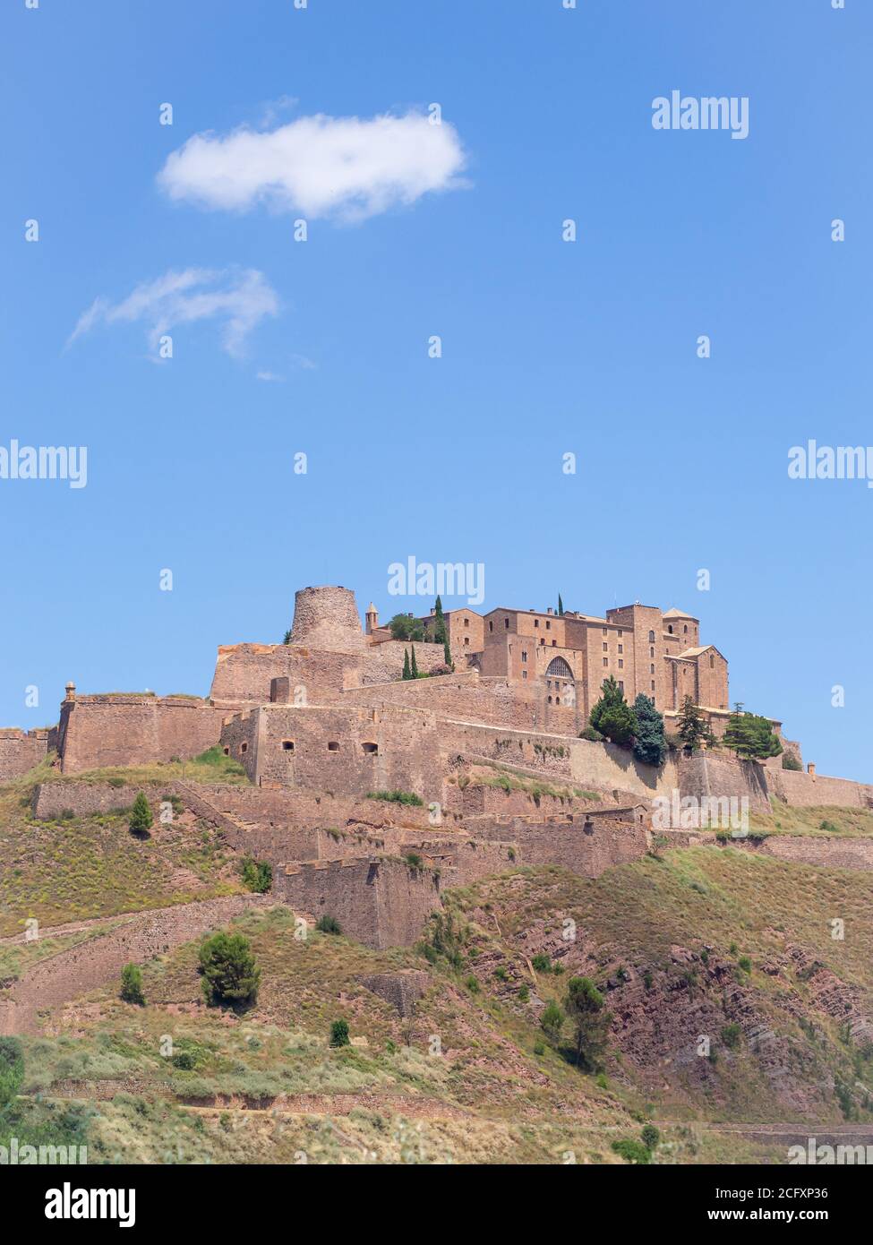 Castle of Cardona, Spain. Romanesque and Gothic style. Stock Photo