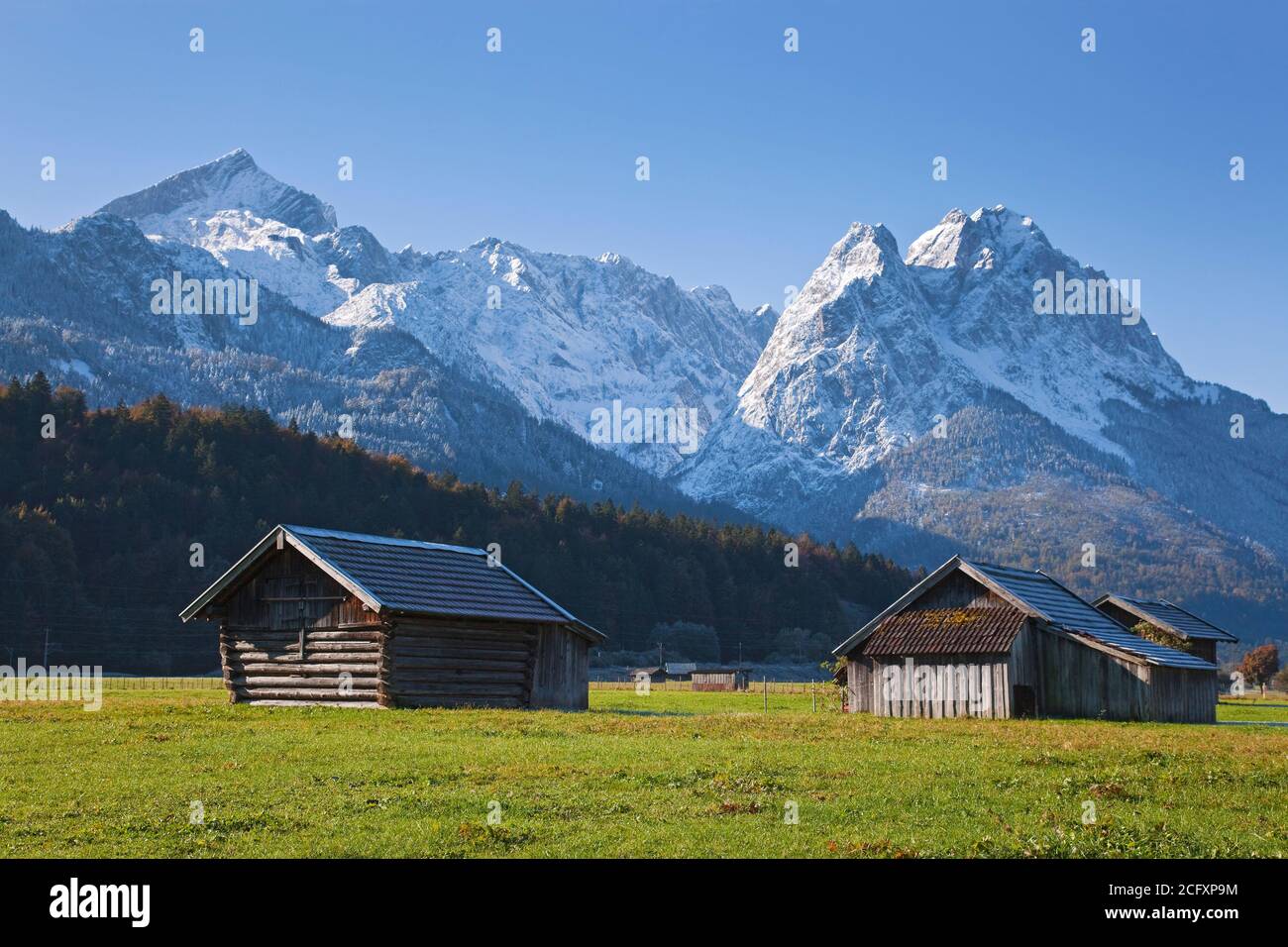 geography / travel, Germany, Bavaria, Upper Bavaria, Alpine Foothills, Werdenfels, Werdenfelser Land (, Additional-Rights-Clearance-Info-Not-Available Stock Photo