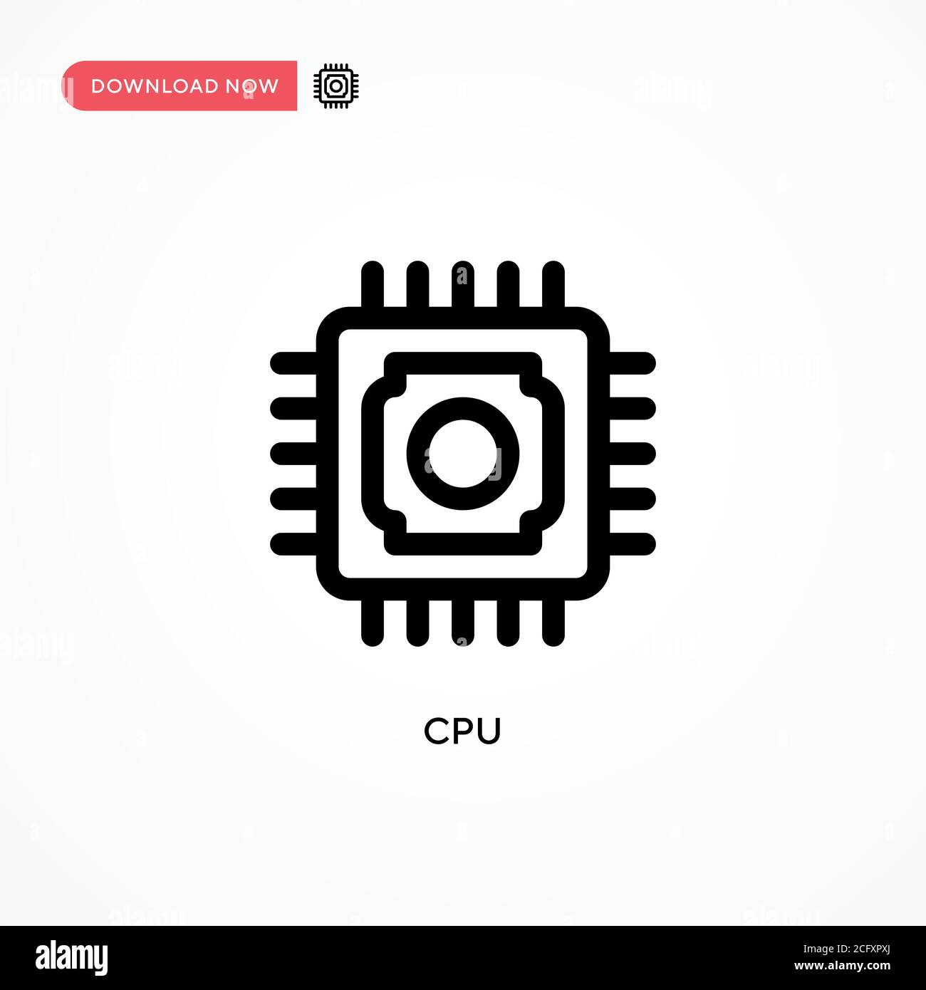 Cpu Simple vector icon. Modern, simple flat vector illustration for web ...