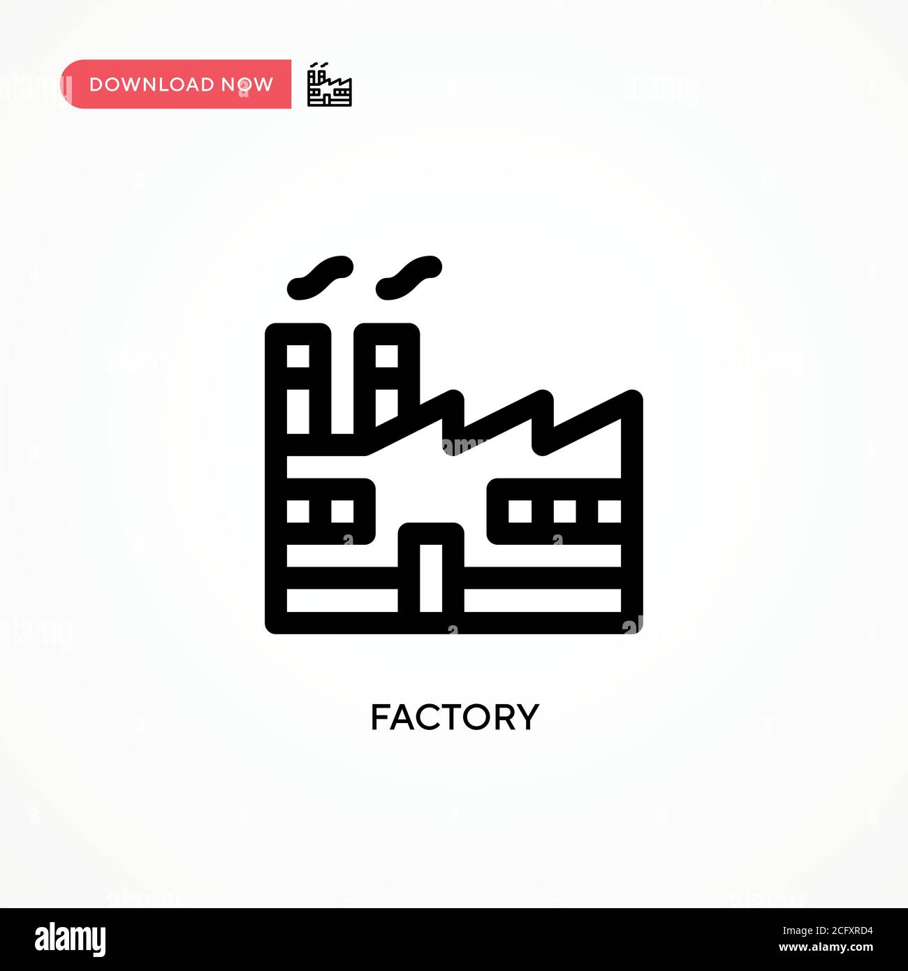 Factory Simple vector icon. Modern, simple flat vector illustration for ...