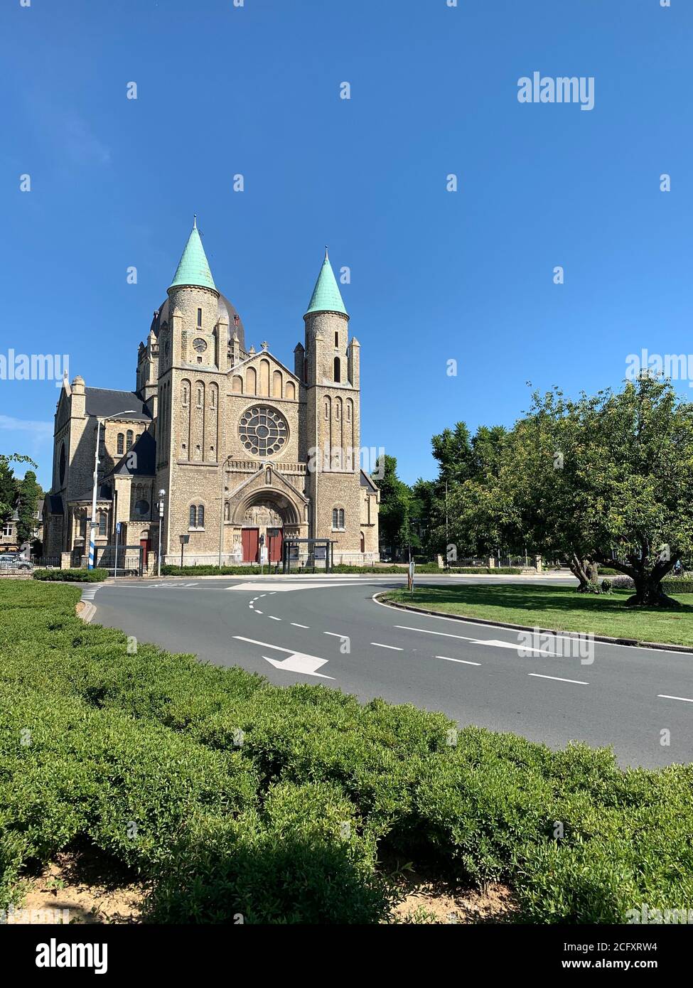 Former Saint Lambert church ( St. Lambertuskerk) at city centre. Church was converted into a laboratory workspace as well as an events location. Stock Photo