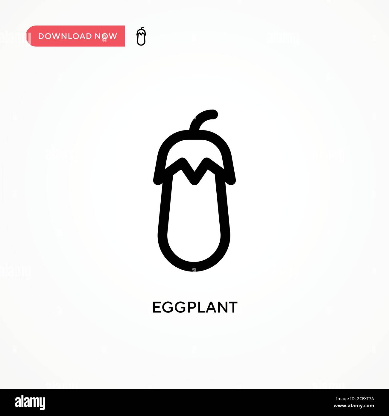 Eggplant Simple vector icon. Modern, simple flat vector illustration for web site or mobile app Stock Vector
