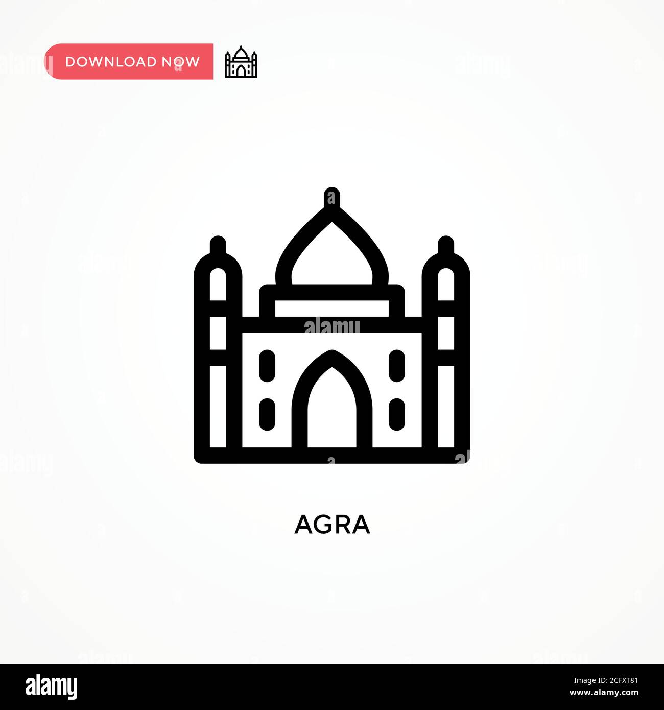 Agra fort unesco world heritage site agra Stock Vector Images Alamy