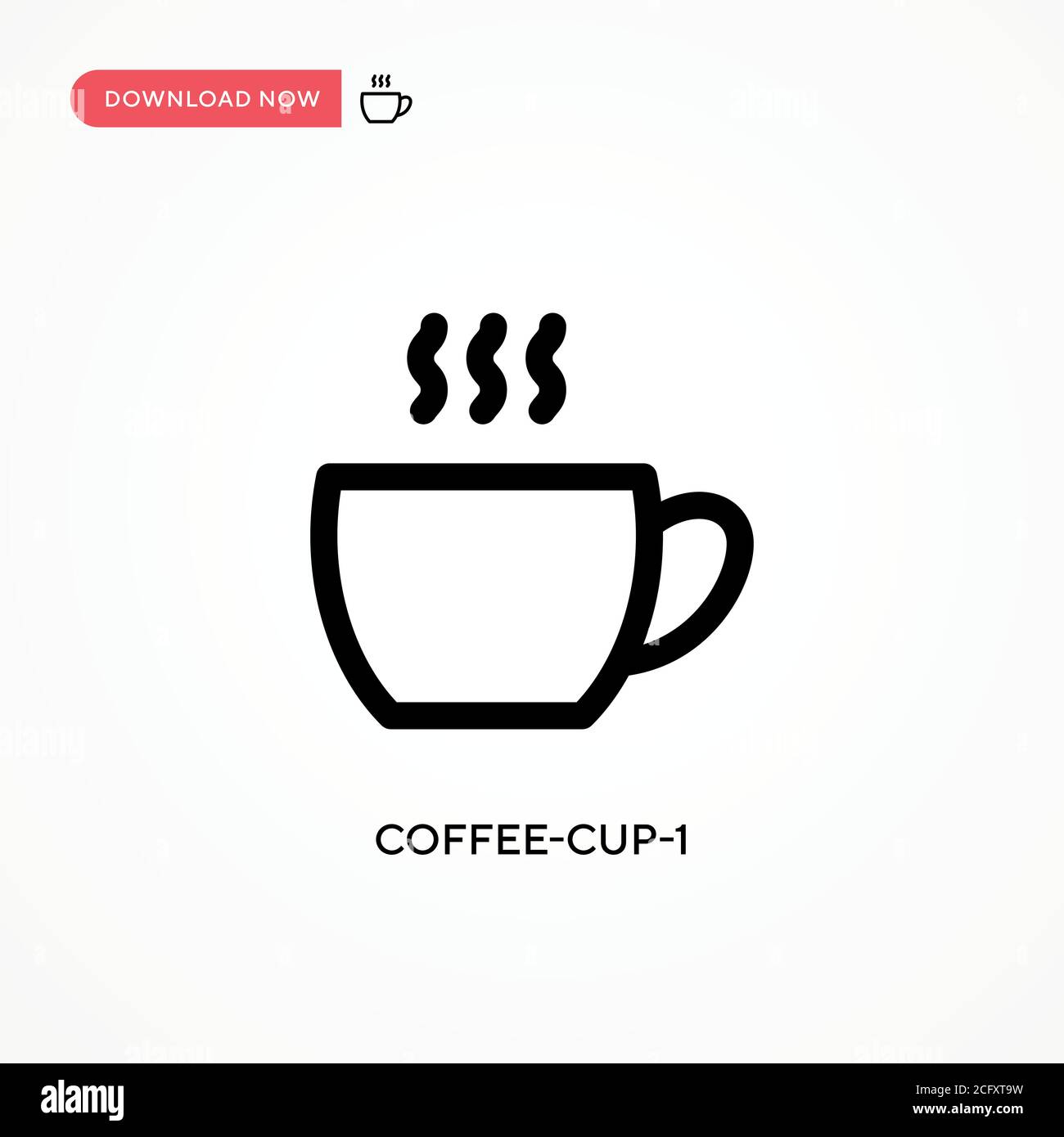 Coffee-cup-1 Simple vector icon. Modern, simple flat vector ...