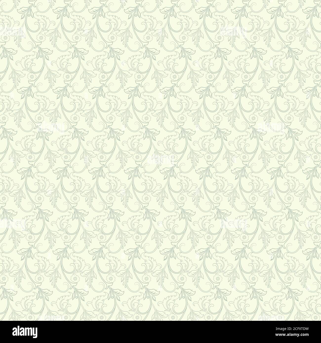 Striped seamless floral background. Vintage Wallpaper vector