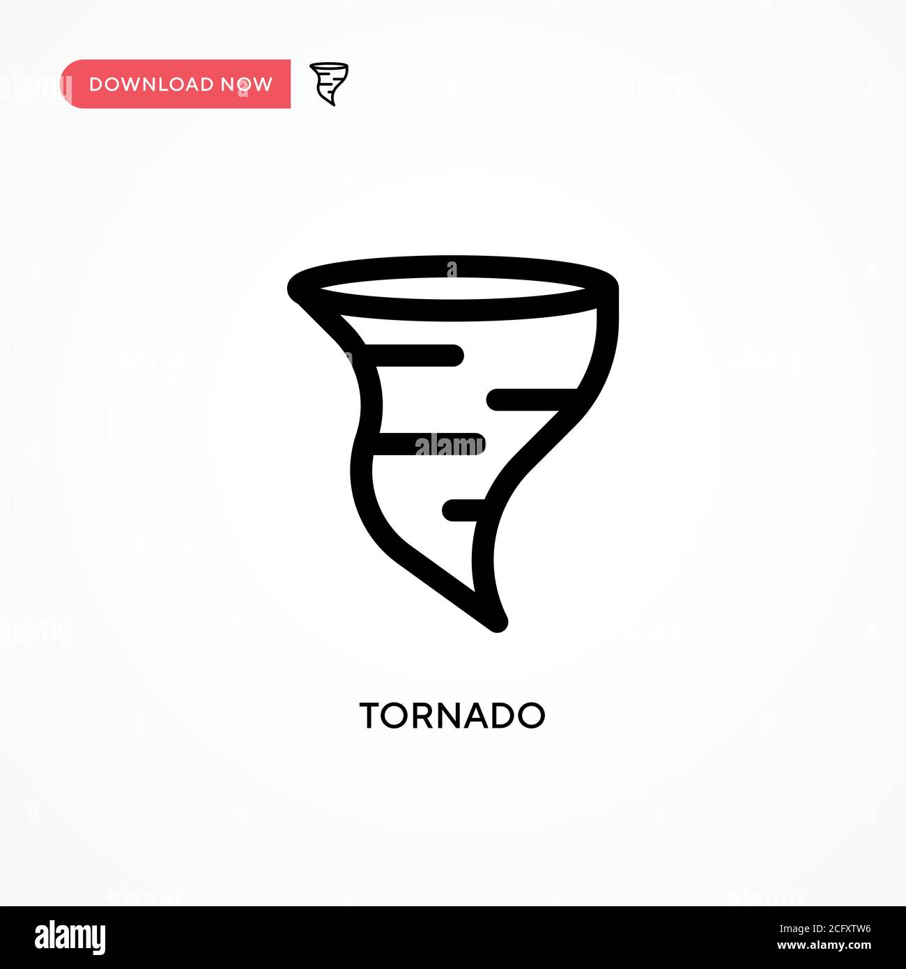 Tornado Simple vector icon. Modern, simple flat vector illustration for web site or mobile app Stock Vector