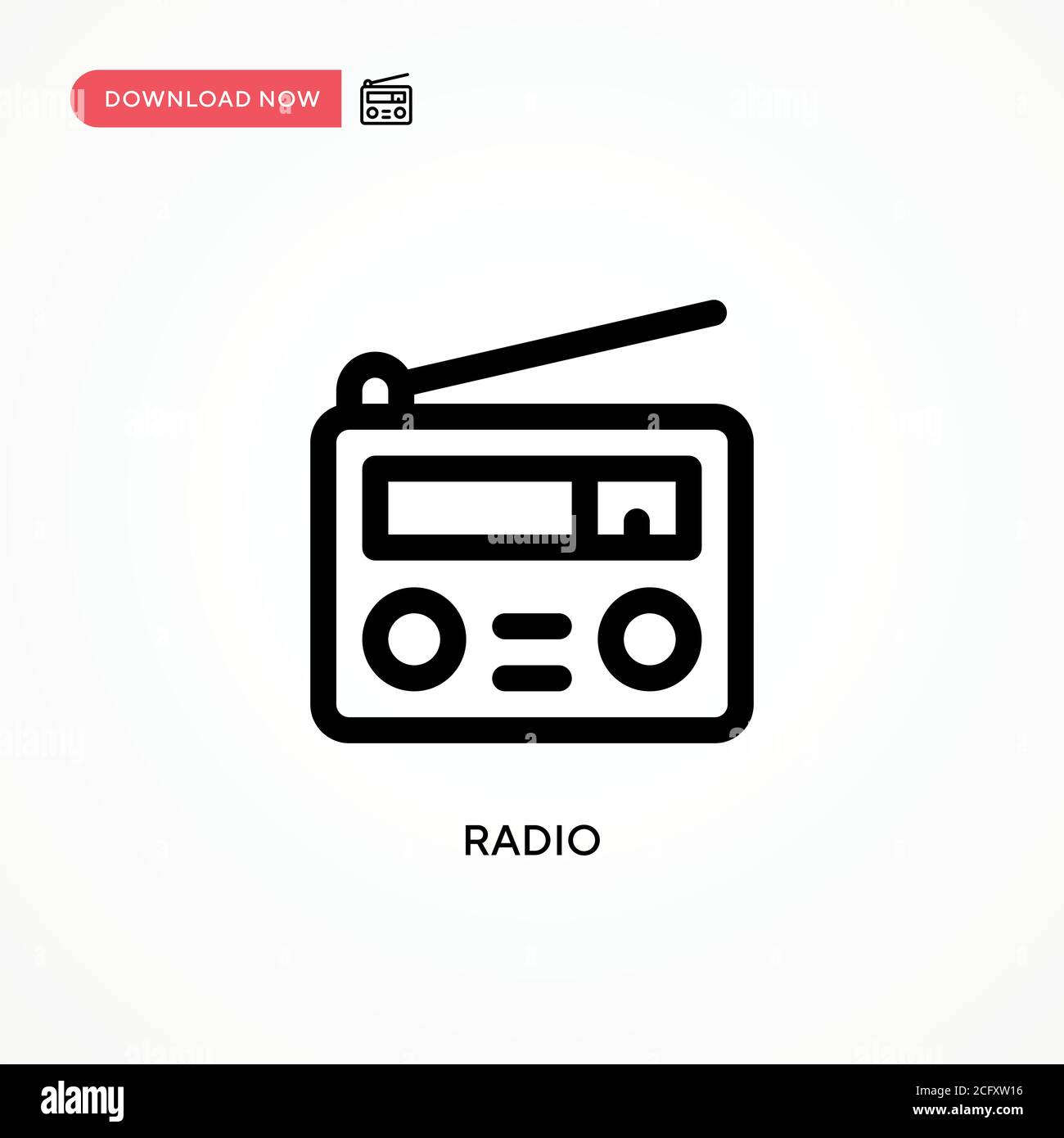 Radio Simple vector icon. Modern, simple flat vector illustration for ...