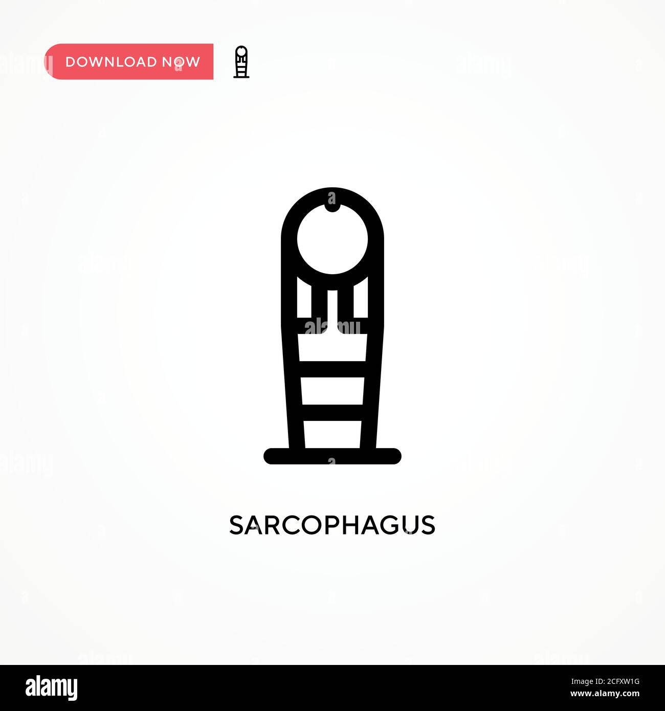Sarcophagus Simple vector icon. Modern, simple flat vector illustration for web site or mobile app Stock Vector