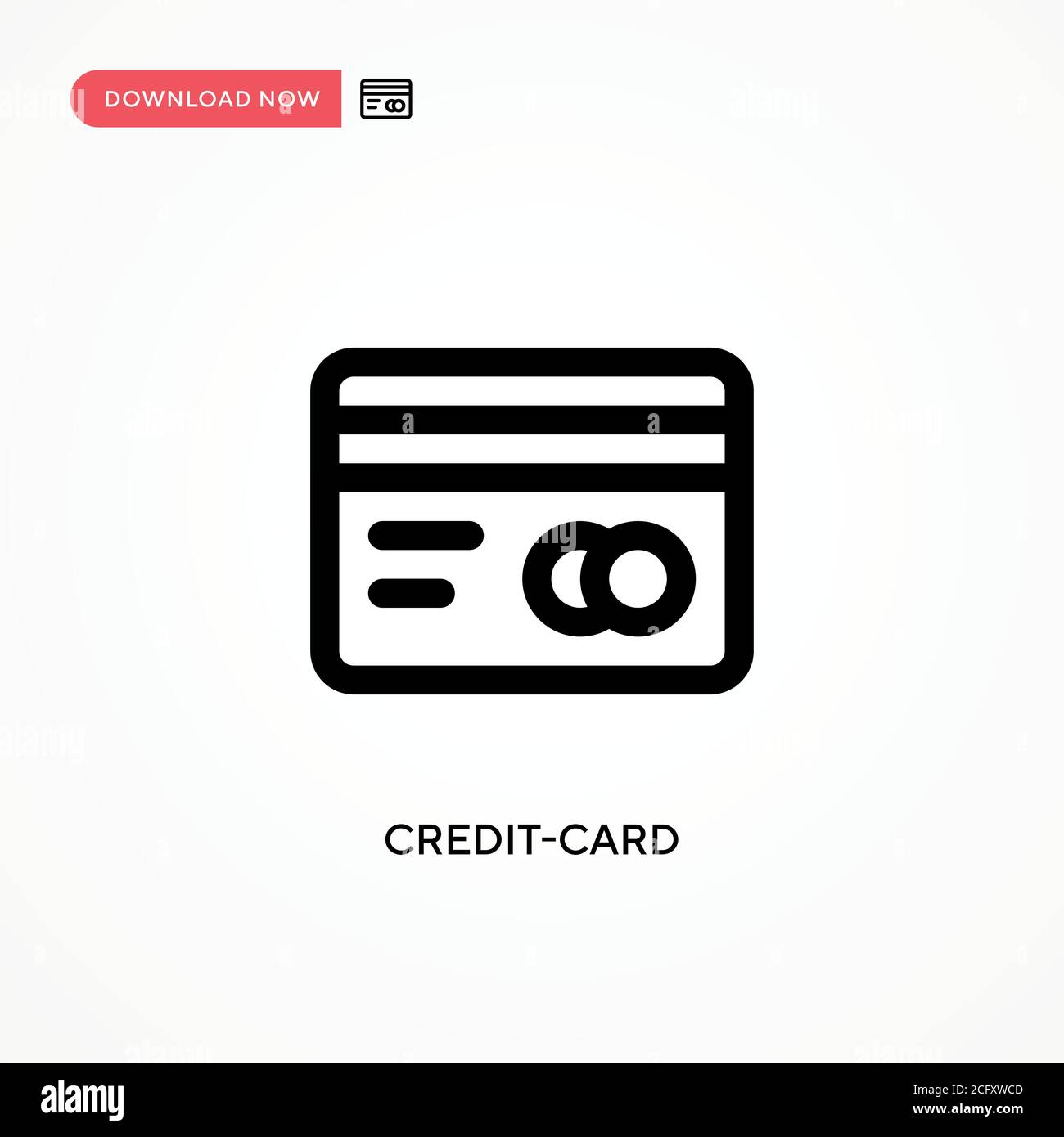 Credit-card Simple vector icon. Modern, simple flat vector illustration ...