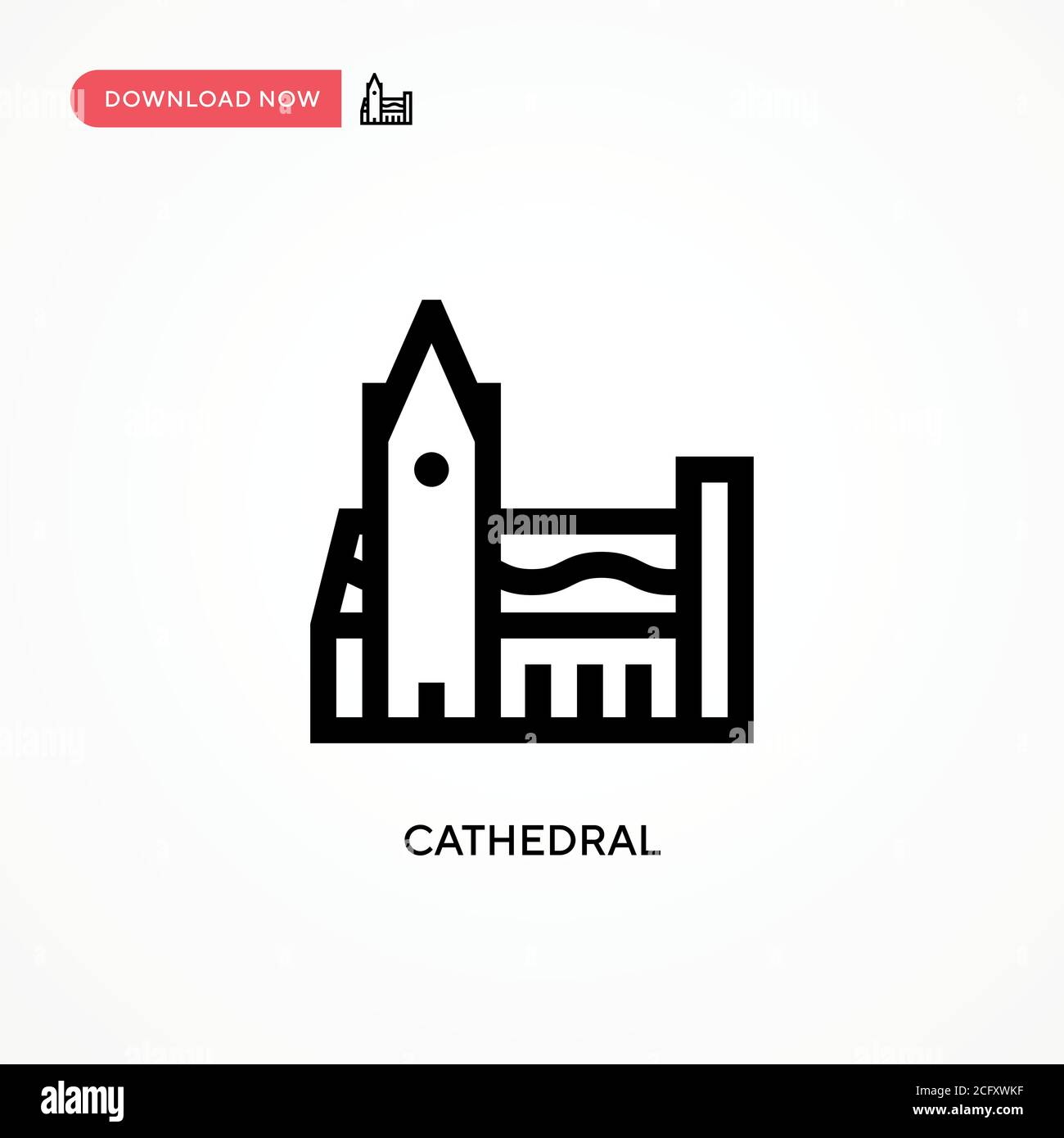 Cathedral Simple vector icon. Modern, simple flat vector illustration ...