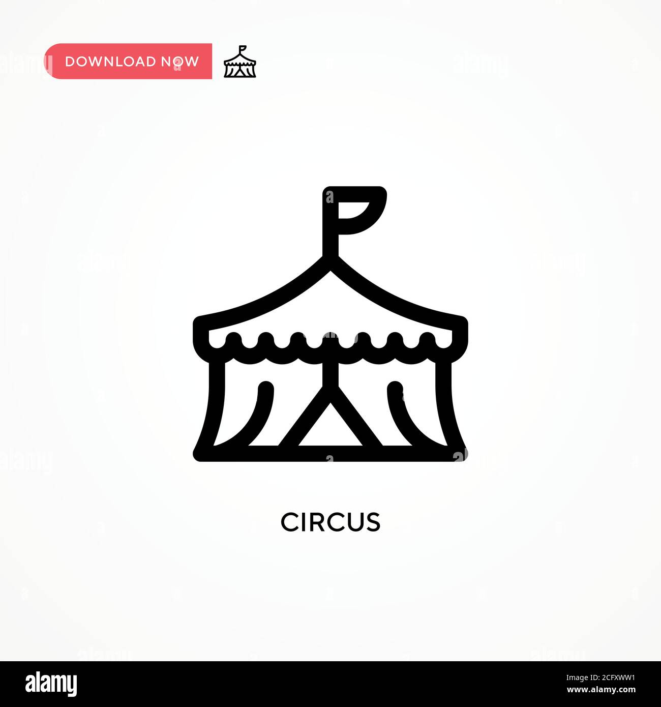 Circus Simple vector icon. Modern, simple flat vector illustration for ...