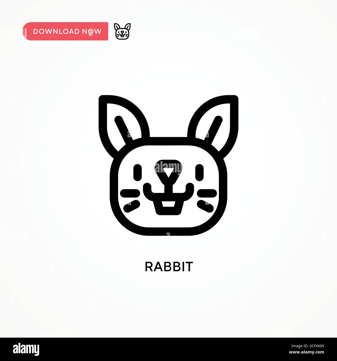 Rabbit Simple vector icon. Modern, simple flat vector illustration for ...
