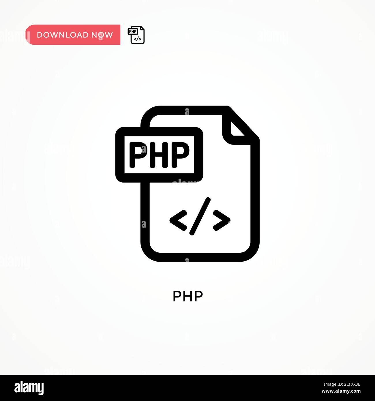 Php Simple vector icon. Modern, simple flat vector illustration for web ...
