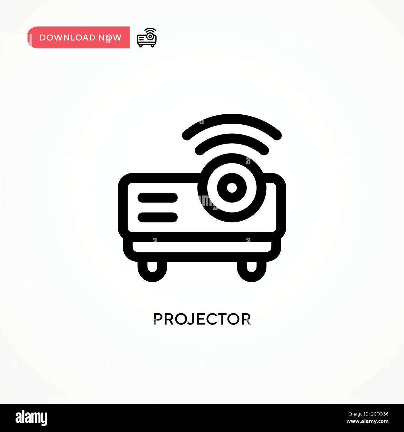 Projector Simple vector icon. Modern, simple flat vector illustration ...