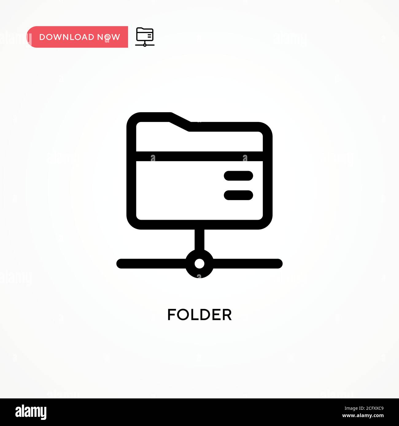 Folder Simple vector icon. Modern, simple flat vector illustration for ...