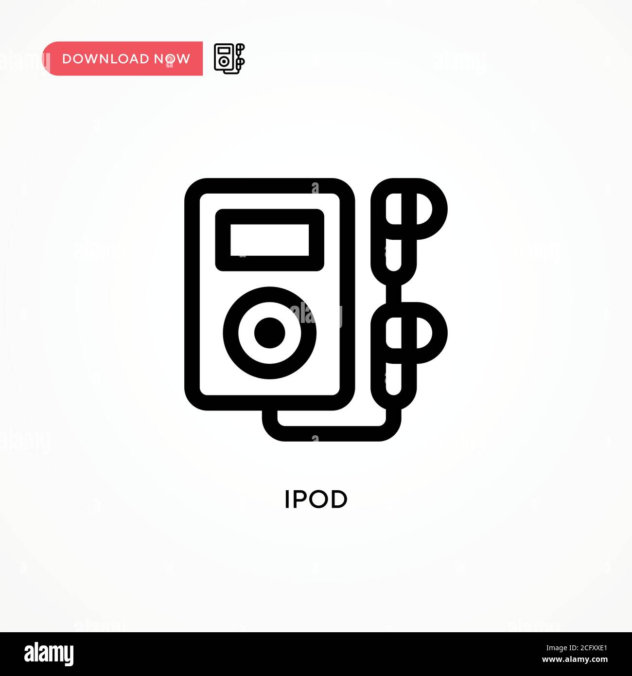 Ipod Simple vector icon. Modern, simple flat vector illustration for web site or mobile app Stock Vector