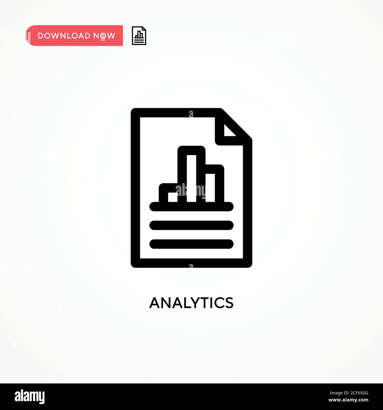 Analytics Simple vector icon. Modern, simple flat vector illustration ...