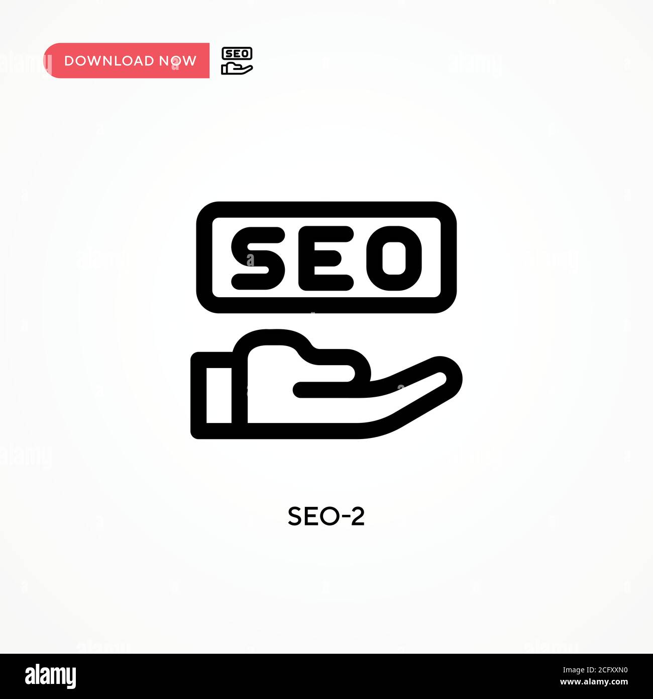 Seo-2 Simple vector icon. Modern, simple flat vector illustration for web site or mobile app Stock Vector