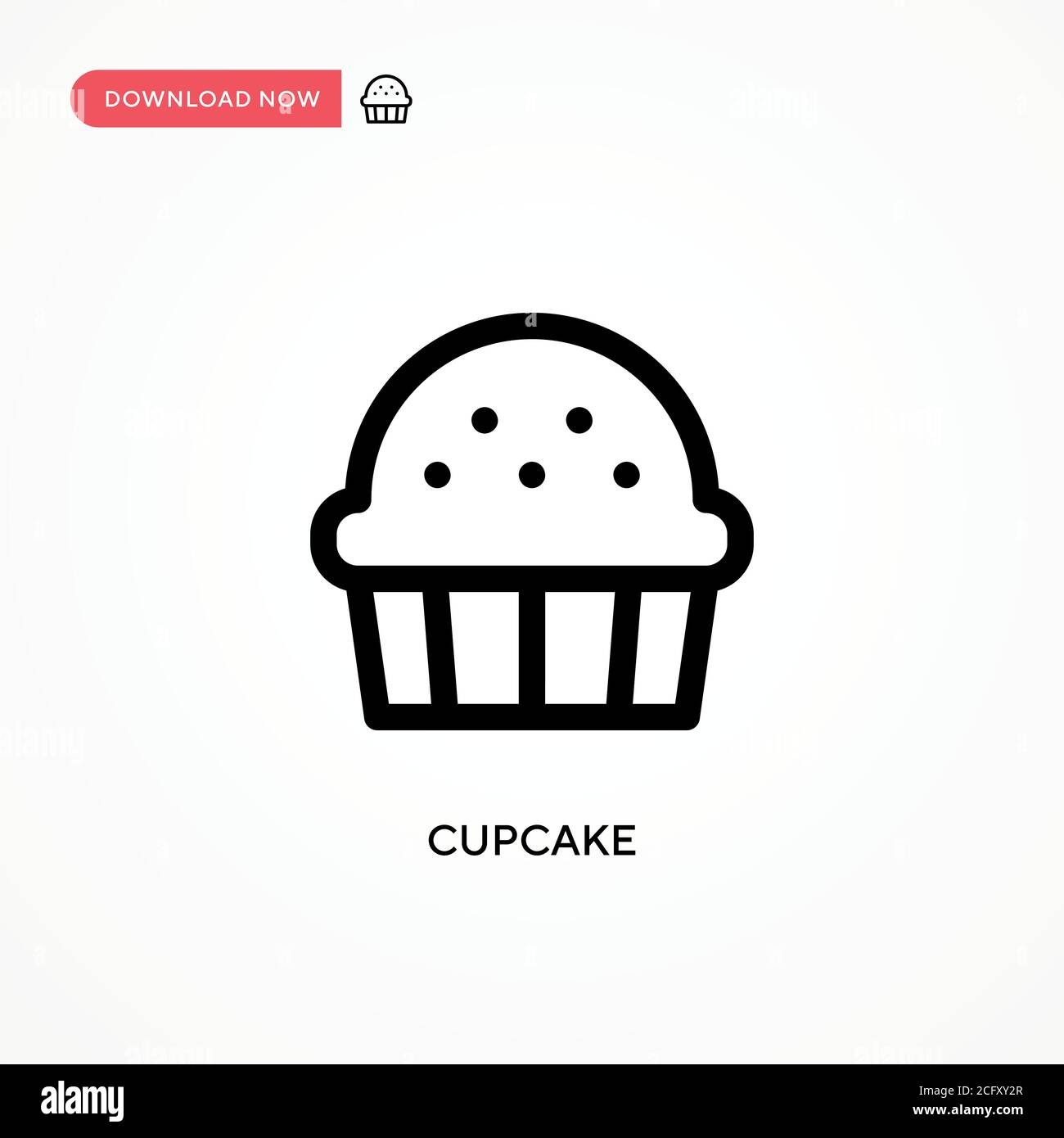 Cupcake Simple vector icon. Modern, simple flat vector illustration for ...