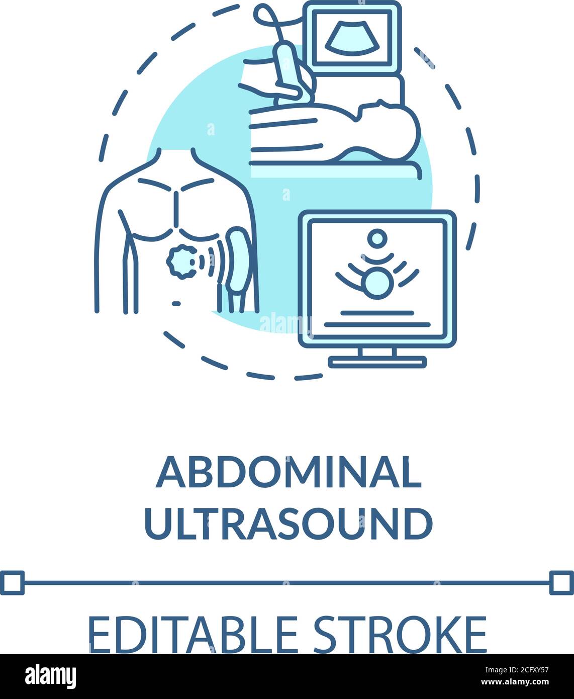 Abdominal ultrasound concept icon Stock Vector Image & Art - Alamy