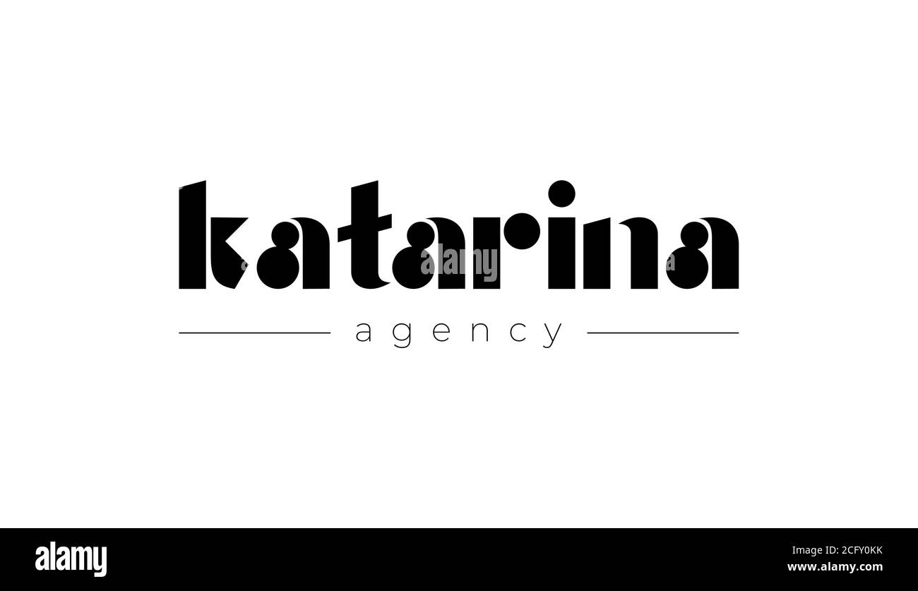 katarina design agency logo design. Abstract logo design.Vector logo template Stock Vector