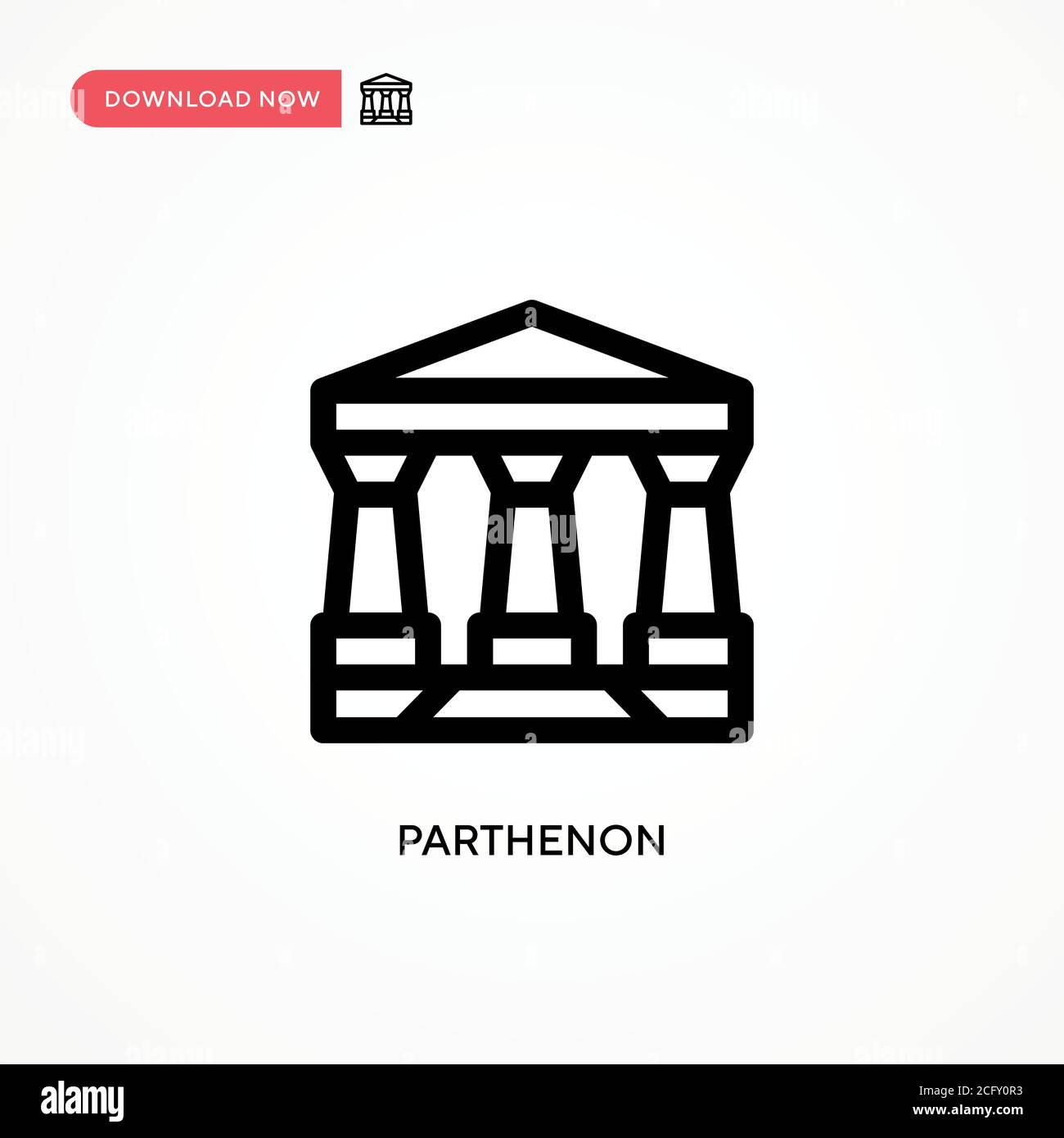 Parthenon Simple Vector Icon Modern Simple Flat Vector Illustration For Web Site Or Mobile App 1637