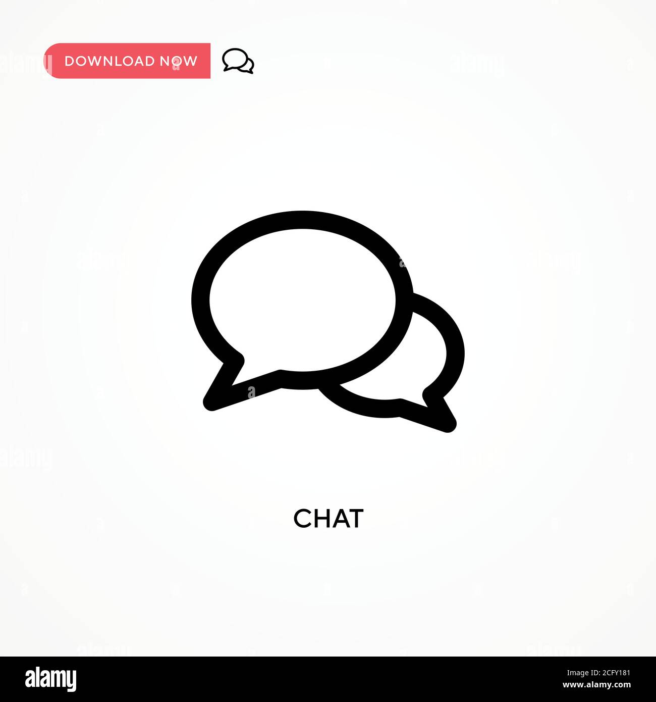 Chat Simple vector icon. Modern, simple flat vector illustration for ...