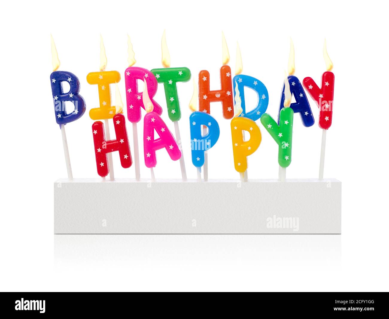 Happy birthday candles Stock Photo Alamy