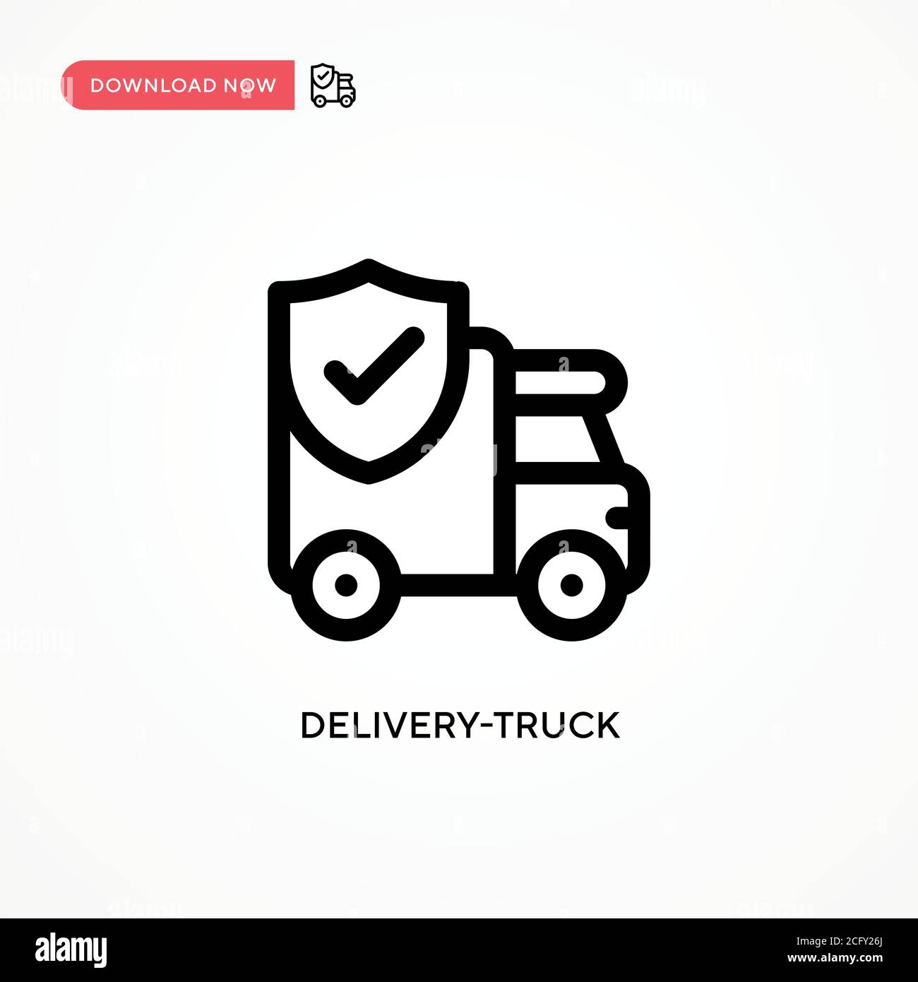 Delivery-truck Simple vector icon. Modern, simple flat vector ...