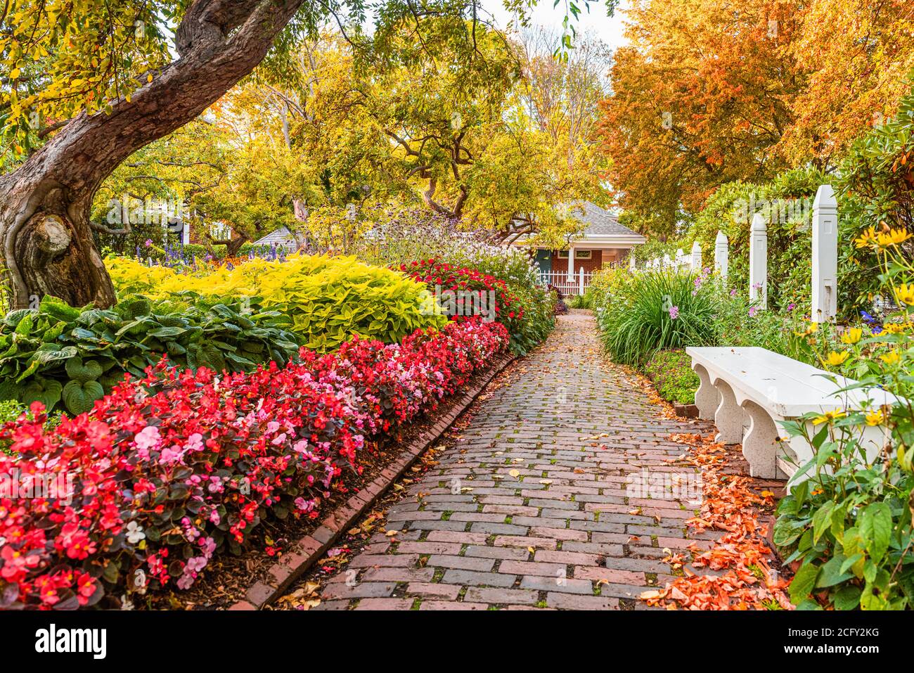 Portsmouth, New Hampshire, USA at Prescott Park during autumn. Stock Photo