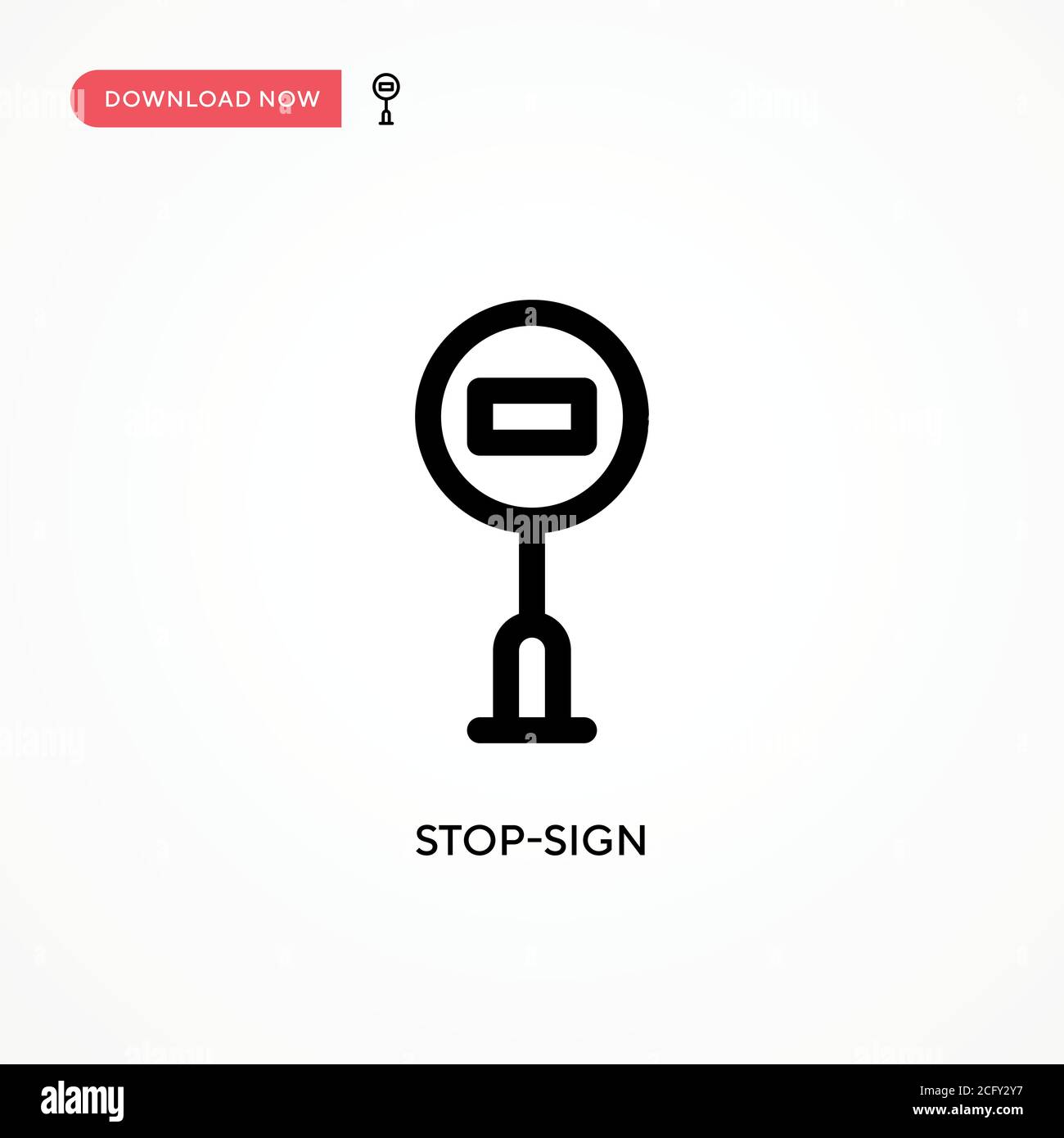 Stop-sign Simple vector icon. Modern, simple flat vector illustration ...
