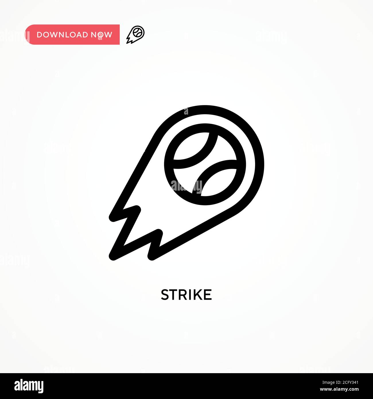 Strike Simple vector icon. Modern, simple flat vector illustration for web site or mobile app Stock Vector