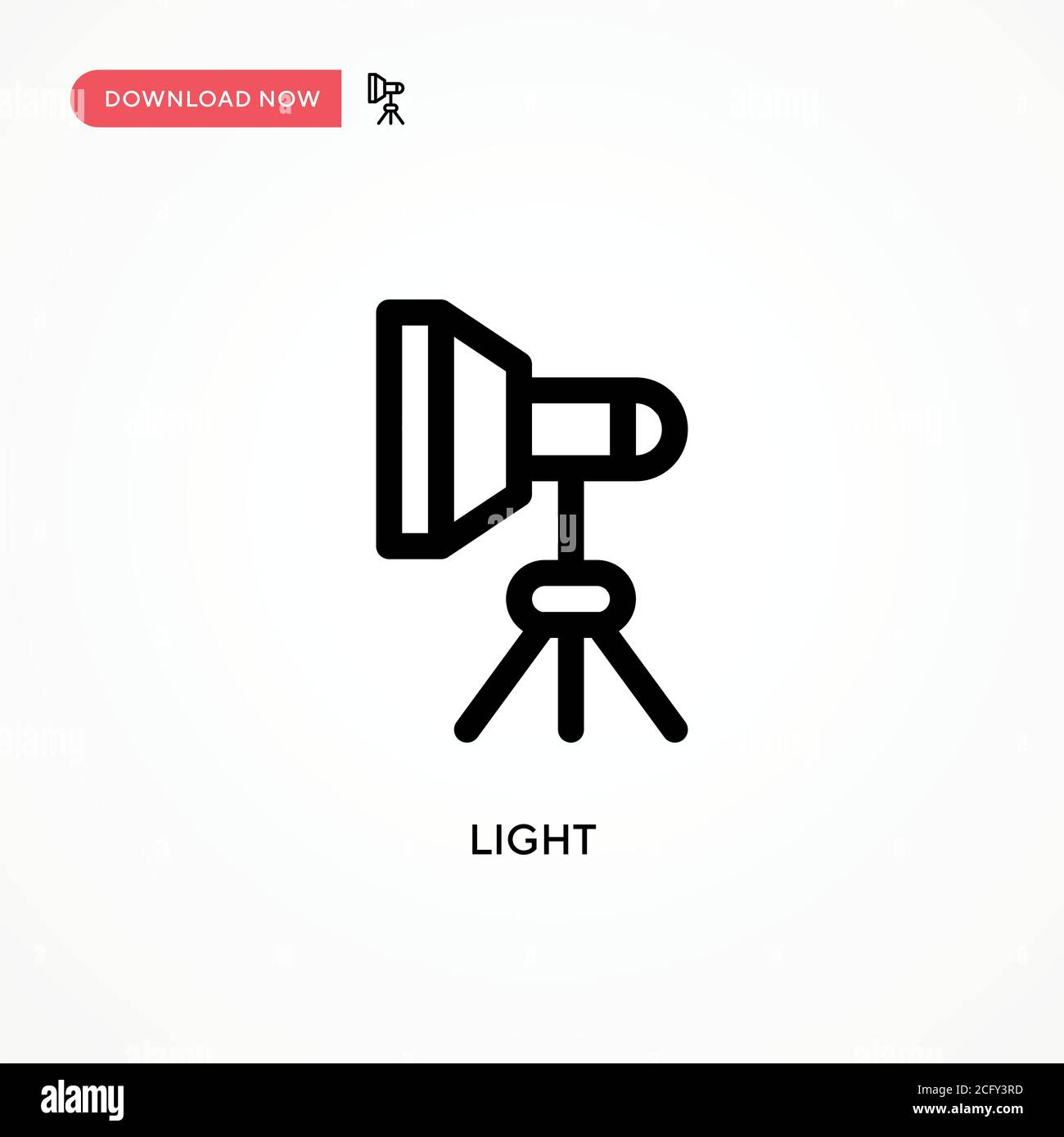 Light Simple vector icon. Modern, simple flat vector illustration for ...